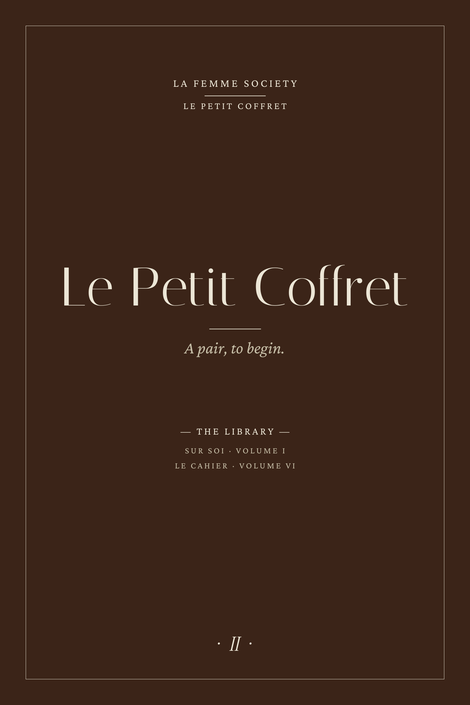 Le Petit Coffret — Sur Soi + Le Cahier
