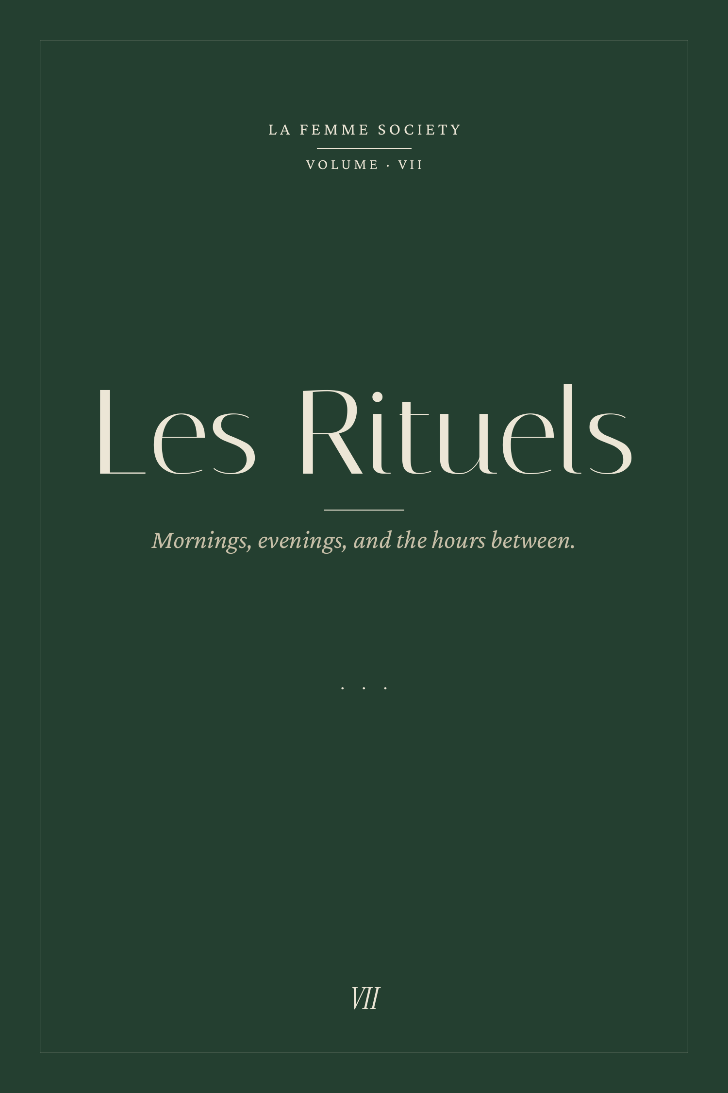 Les Rituels — Mornings, Evenings, and the Hours Between